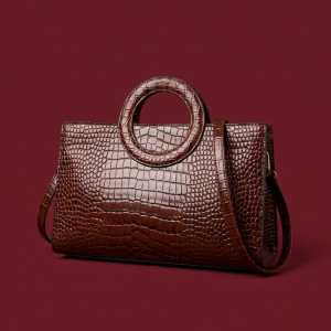 Bolso Grande Textura Cocodrilo